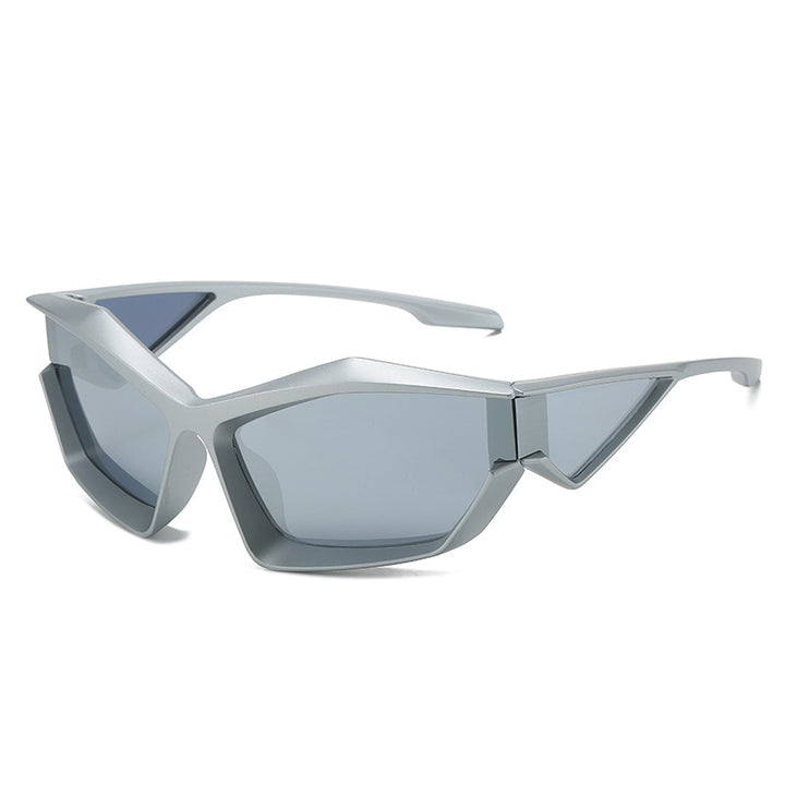Women's sporty performance sunglasses with modern geometry frame Stornfield
