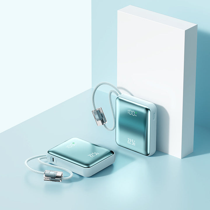 Portable power bank with integrated LED digital display and real-time charging status indicator Stornfield