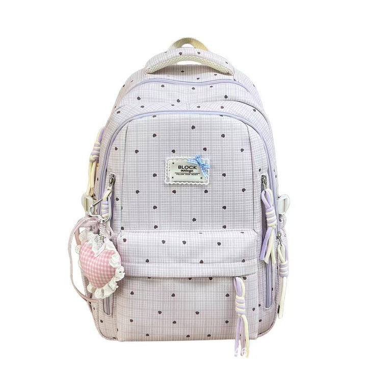 Stylish Gingham Pattern Backpack Stornfield