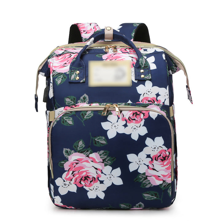 Floral Patterned Multi-Functional Backpack Stornfield