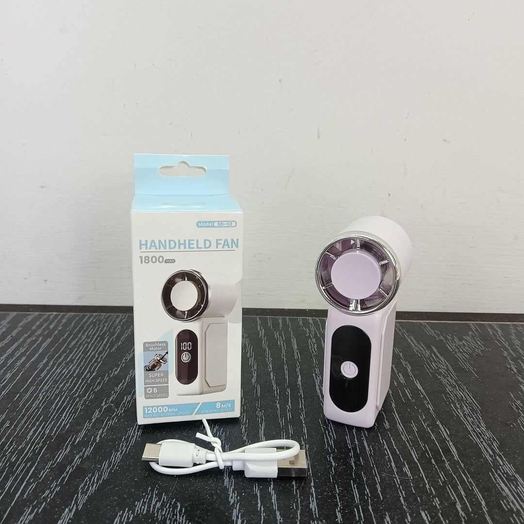 Unisex Portable Hand Fan with Digital Speed Display Stornfield