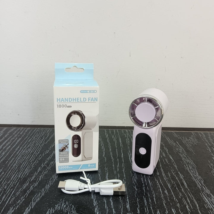 Unisex Portable Hand Fan with Digital Speed Display Stornfield