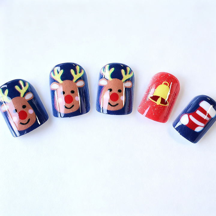 Festive artificial nails with Christmas design Stornfield