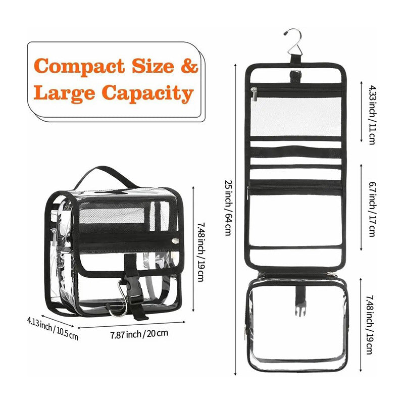 Cosmetic organizer with transparent design and practical hook Stornfield