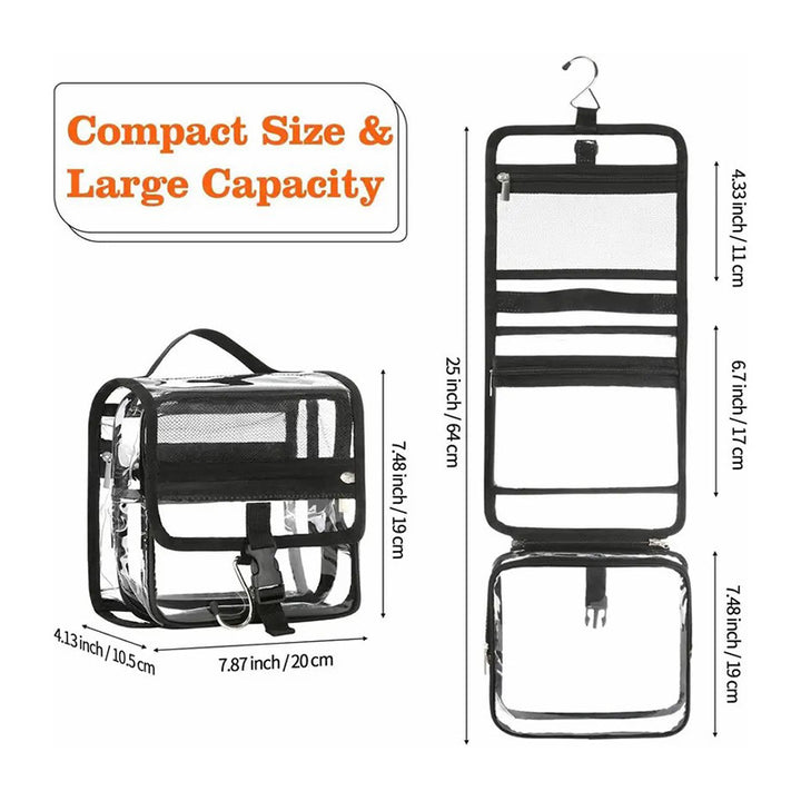 Cosmetic organizer with transparent design and practical hook Stornfield