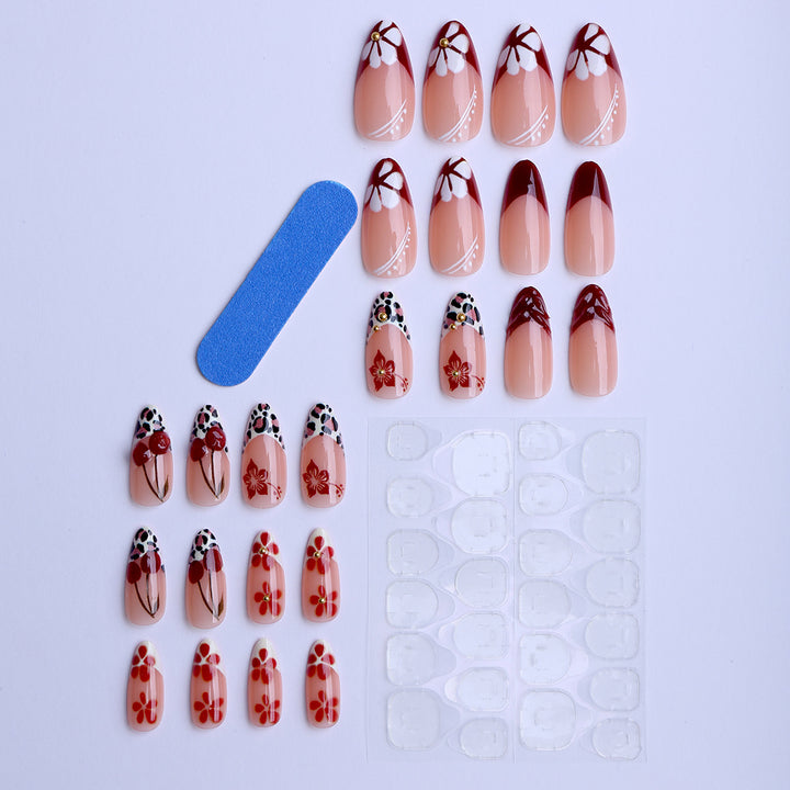 Artificial artificial fingernails with floral and animal motifs Stornfield