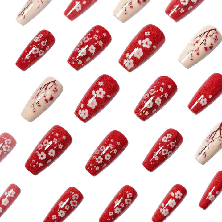 Artificial nails with blooming cherry blossom design Stornfield
