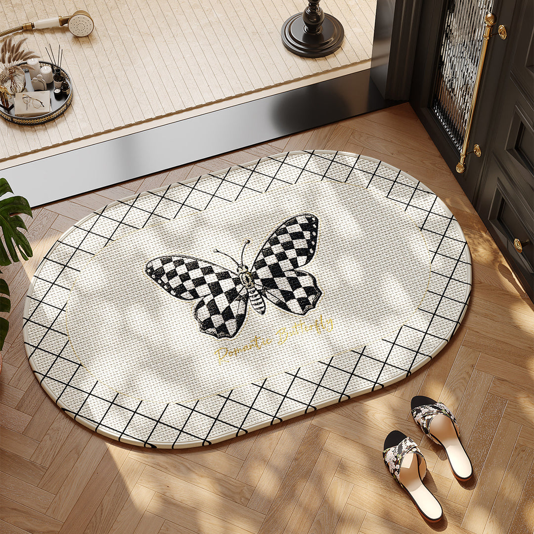 Butterfly-Themed Indoor Area Rug
