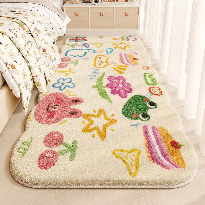 Children's Fun-Themed Plush Area Rug for Home