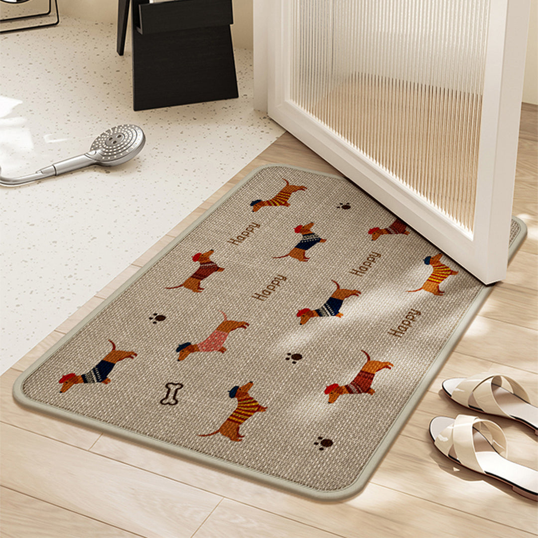Cozy Dog-Themed Floor Mat