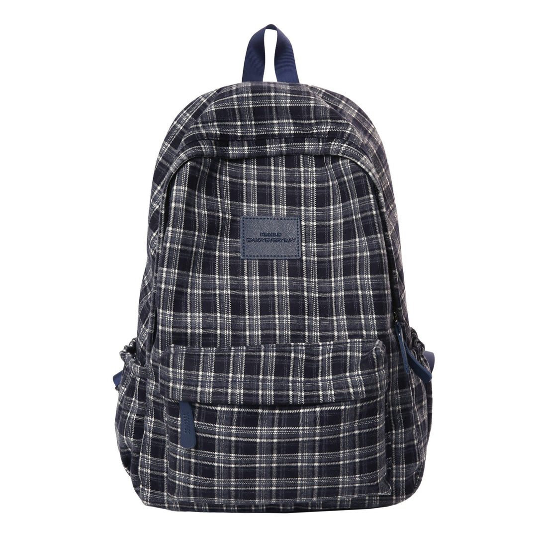 Checked Patterned Casual School Backpack Stornfield