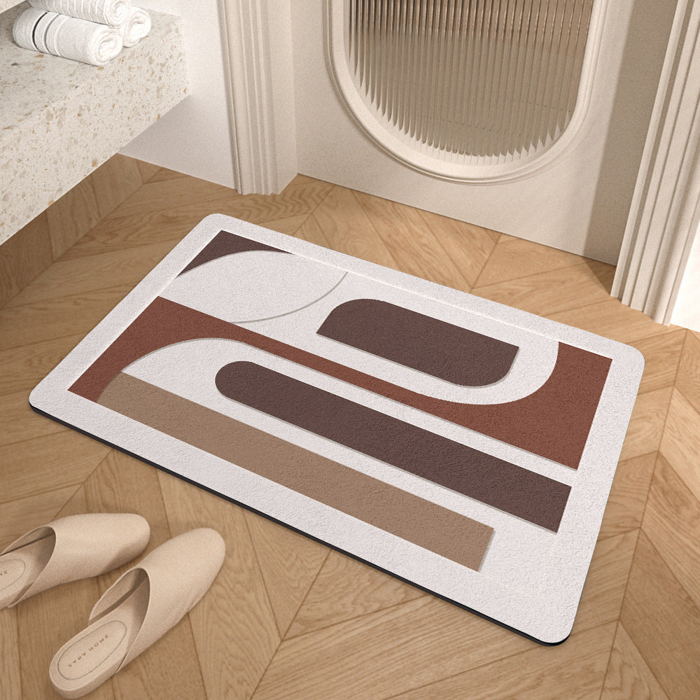 Modern Abstract Bath Mat Stornfield