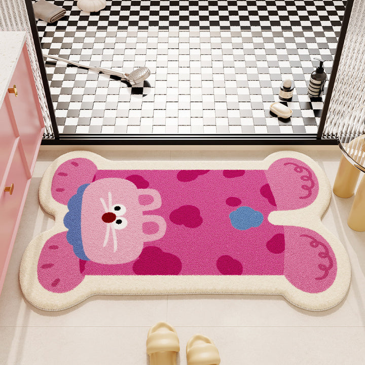 Plush Bear-Shaped Bath Mat