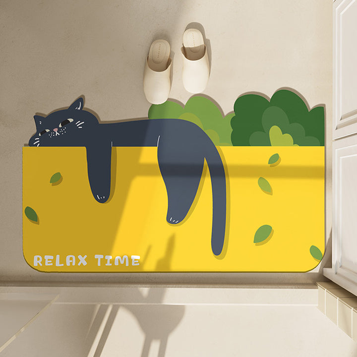 Playful Shower-Themed Bath Mat