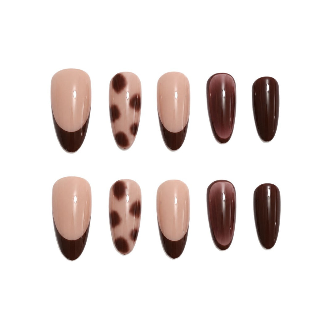 Artistic Almond-Shaped Press-On Nails Set Stornfield