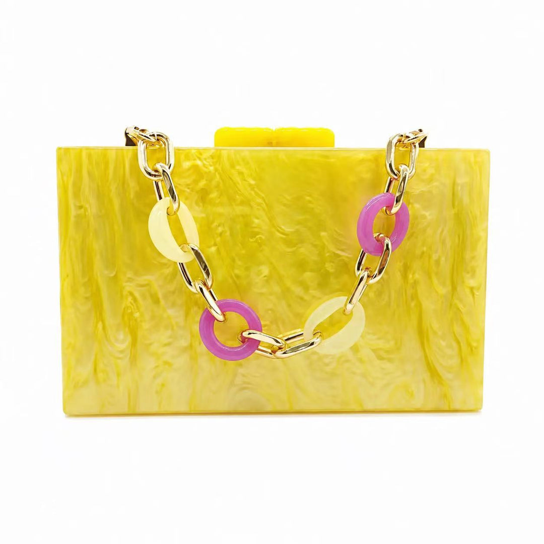 Marbled Acrylic Clutch