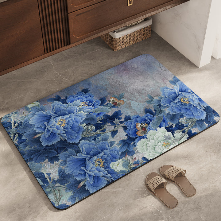 Floral Print Anti-Slip Bath Mat