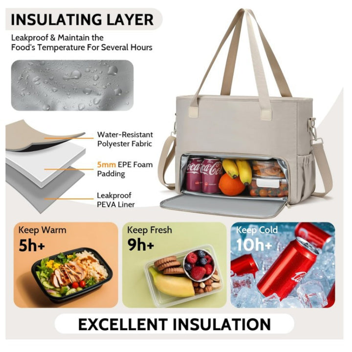 Insulated cooler bag with compartments Stornfield
