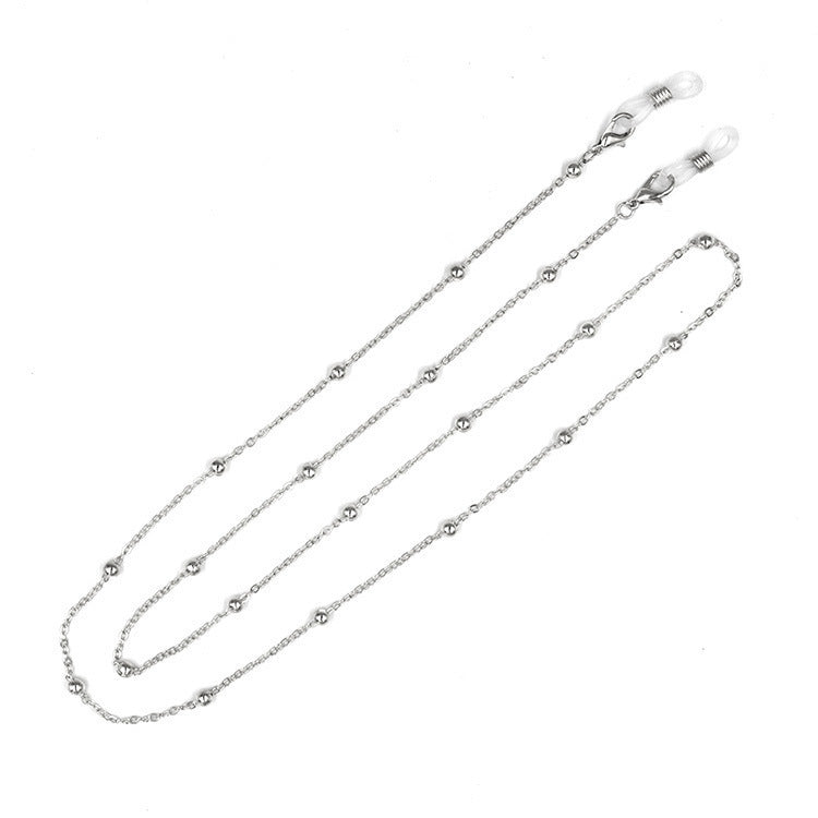 Stylish Glasses Strap Made of Stainless Steel with Bead-Shaped Design Elements Stornfield