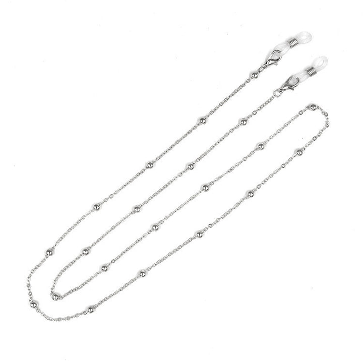 Stylish Glasses Strap Made of Stainless Steel with Bead-Shaped Design Elements Stornfield