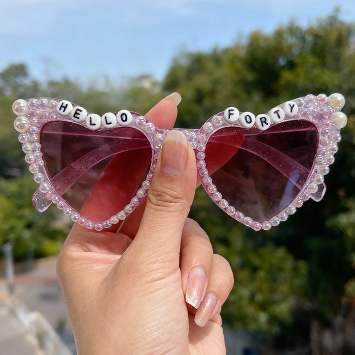 Pearl-Embellished Cat-Eye Sunglasses Stornfield