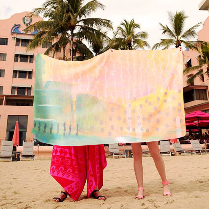 Beach blanket with creative art design Stornfield