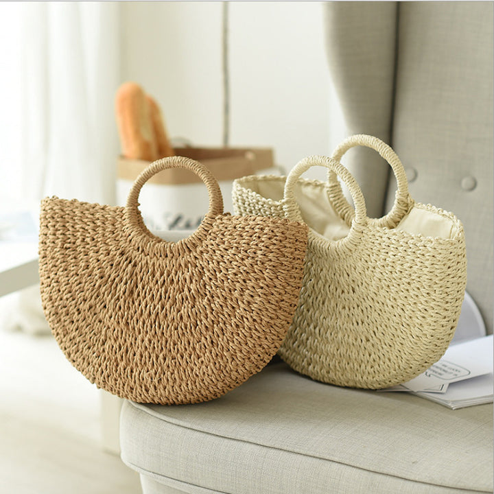 Beach bag made of hand-woven natural material Stornfield