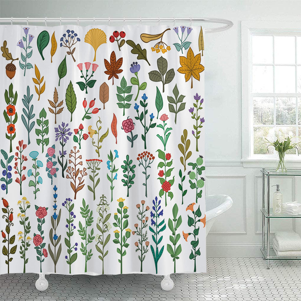 Botanical Illustration Shower Curtain Stornfield
