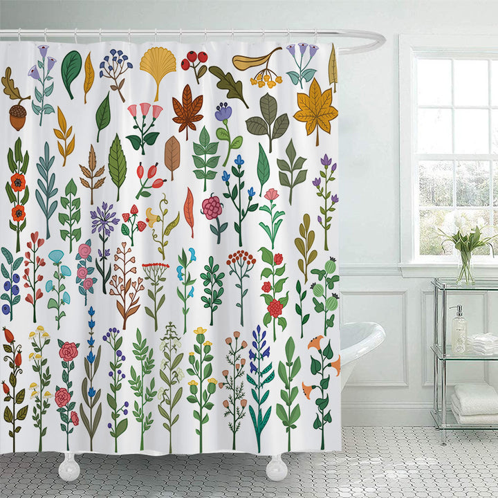 Botanical Illustration Shower Curtain Stornfield