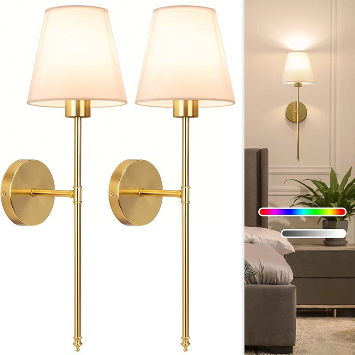 Modern Wireless Remote-Controlled Wall Sconce Set