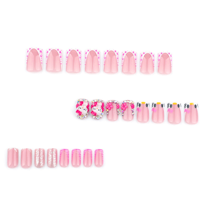 Artistic Nail Art with Animal Motifs and Glitter Accents Stornfield