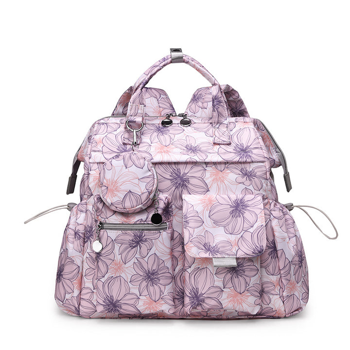 Multi-Pocket Floral Design Backpack Stornfield