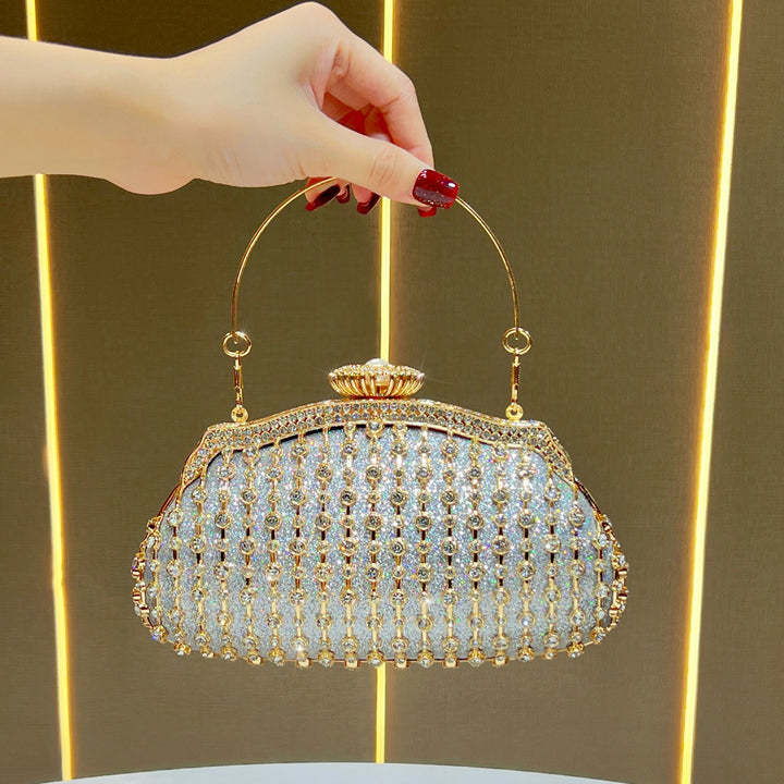 Glamorous Crystal-Embellished Evening Handbag