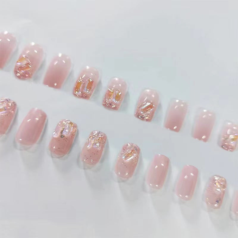 Glitter and gradient design artificial nails Stornfield