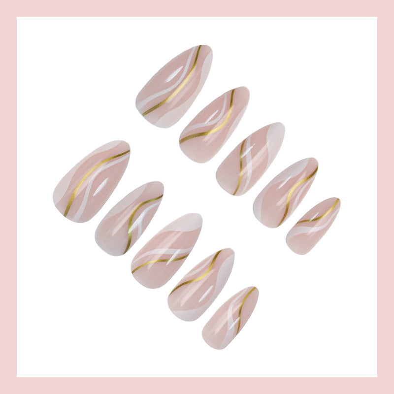 Artificial nail set with elegant curve design Stornfield