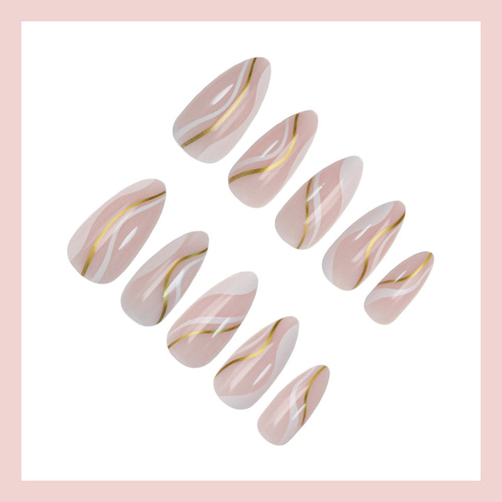 Artificial nail set with elegant curve design Stornfield