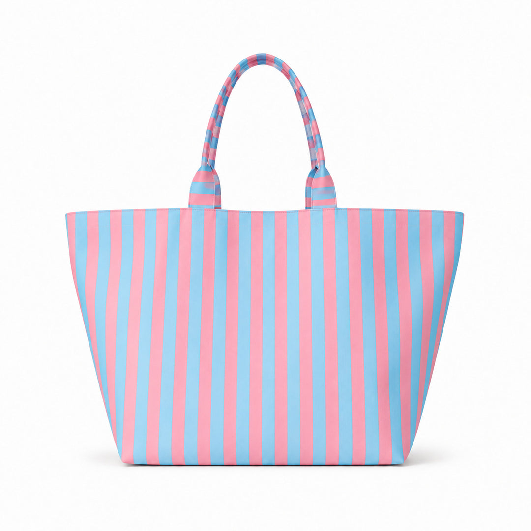 Beach bag with width, water-repellent stripes Stornfield