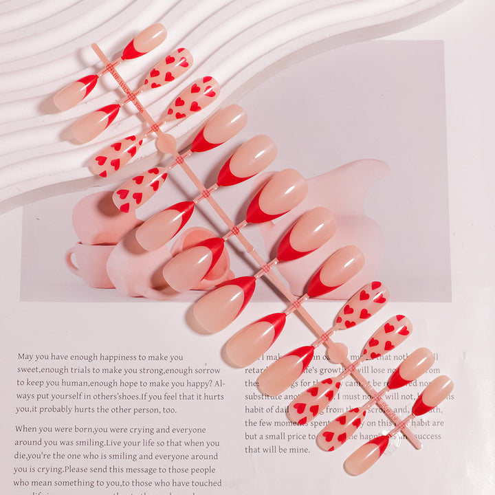 Artistic Heart Designed Press-On Nail Set Stornfield