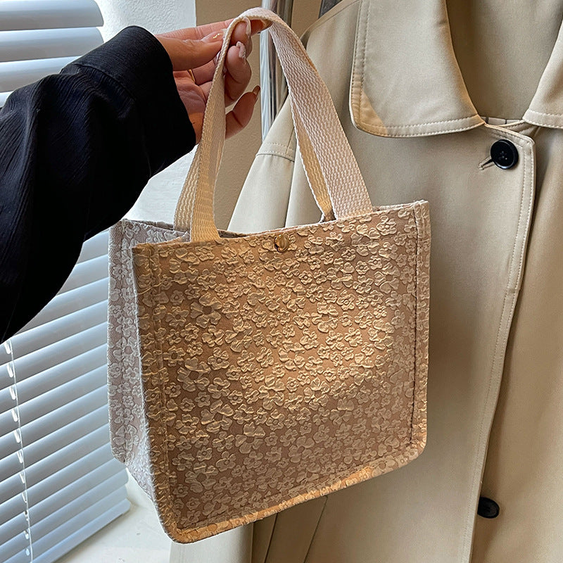Floral Print Fabric Shoulder Bag