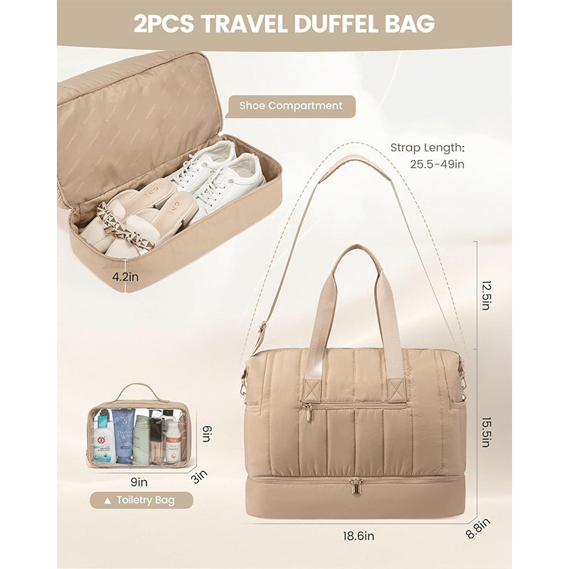 Fashionable and Practical Leisure Tote Bag with Detachable Cosmetic Pouch Stornfield