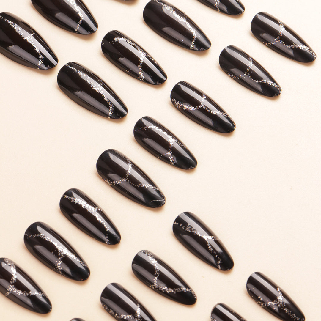 Artistic Pointed Press-On Nail Designs Stornfield