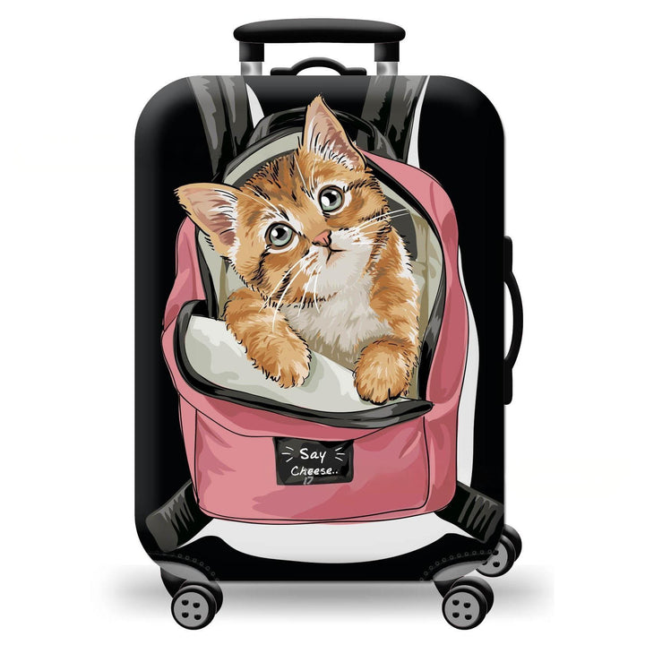 Unisex hard-shell suitcase with playful cat design Stornfield