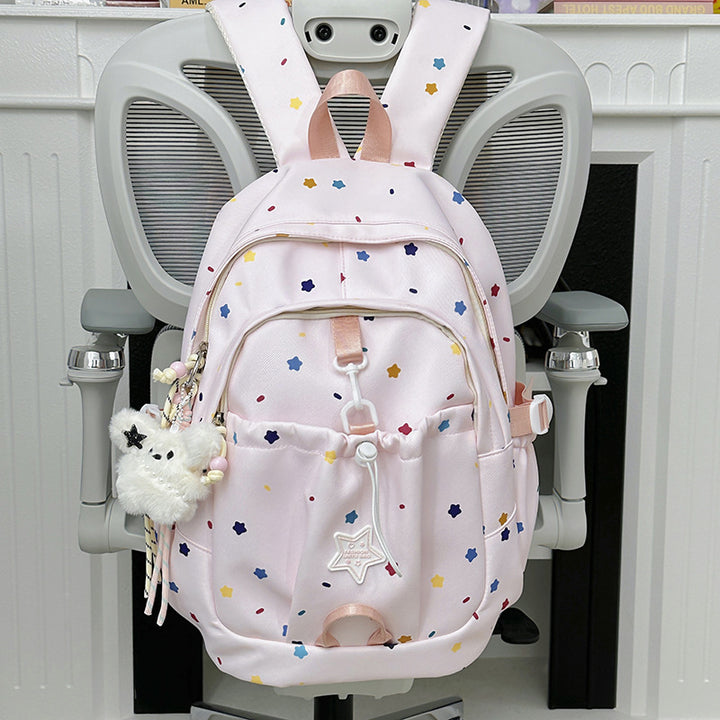 Backpack with Colorful Star Pattern and Versatile Compartments Stornfield