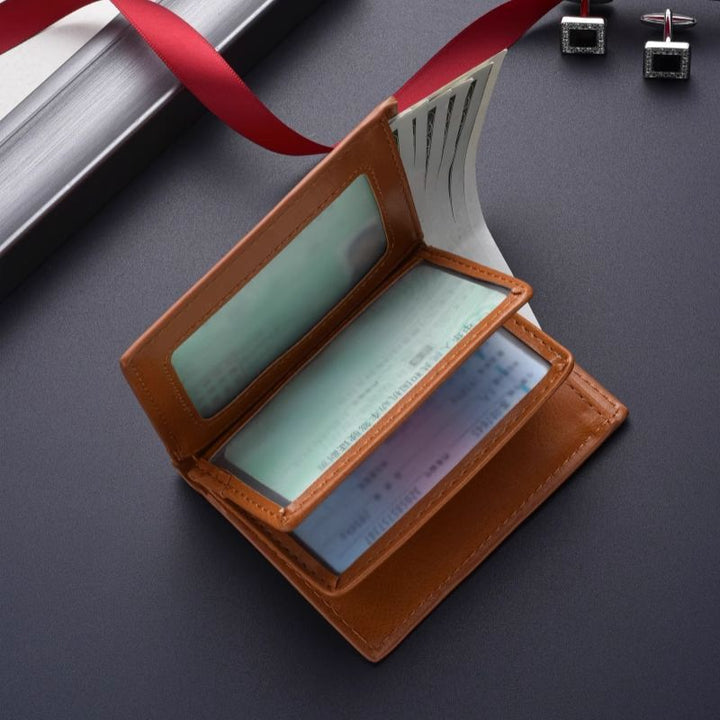 Premium Leather Business Card Holder Stornfield