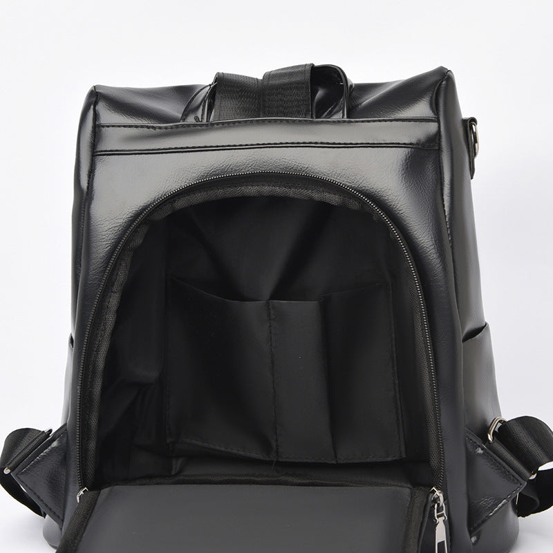 Versatile Structured Leather Backpack Stornfield