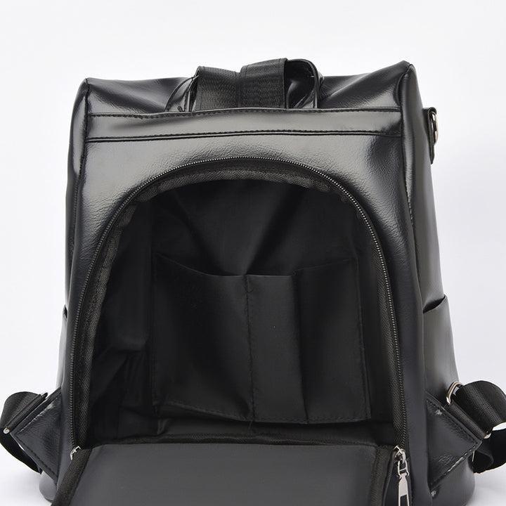 Versatile Structured Leather Backpack Stornfield