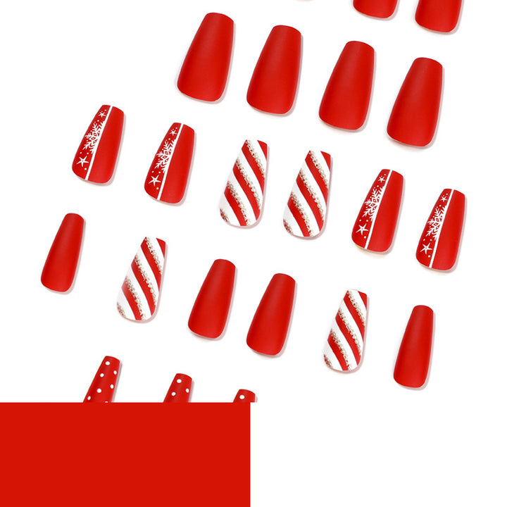 Artful Nail Extensions in Festive Design Stornfield