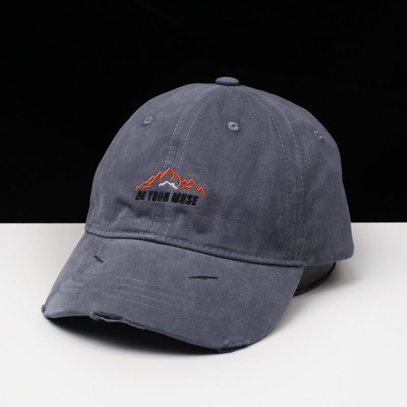 Women's Distressed Cotton Embroidered Baseball Cap Stornfield