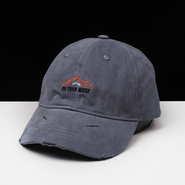 Women's Distressed Cotton Embroidered Baseball Cap Stornfield