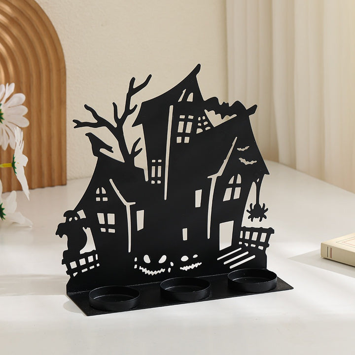 Haunted House Metal Tealight Candle Holder Decor Stornfield